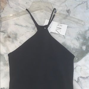 Black tight plain simple Zara dress